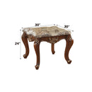 Shalisa End Table, Marble Top & Walnut Finish Acme