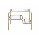 Astrid End Table, Mirrored & Gold Finish Acme