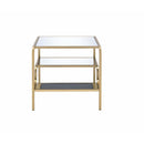 Astrid End Table, Mirrored & Gold Finish Acme