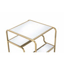 Astrid End Table, Mirrored & Gold Finish Acme