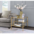 Astrid End Table, Mirrored & Gold Finish Acme