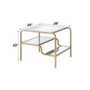 Astrid End Table, Mirrored & Gold Finish Acme