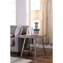 Ikram End Table 2Pc, Weathered Oak & Sandy Black Finish Acme