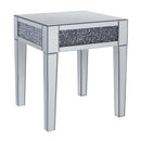 Noralie End Table, Mirrored & Faux Diamonds Acme