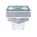 Noralie End Table, Mirrored & Faux Diamonds Acme