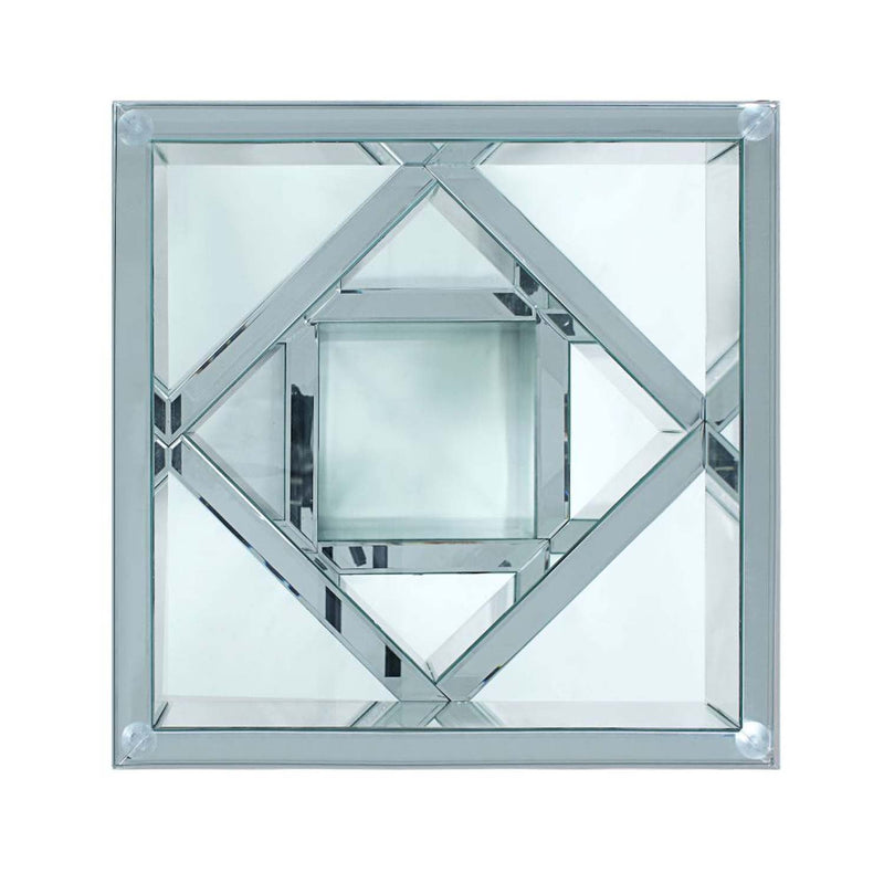 Noralie End Table, Mirrored & Faux Diamonds Acme