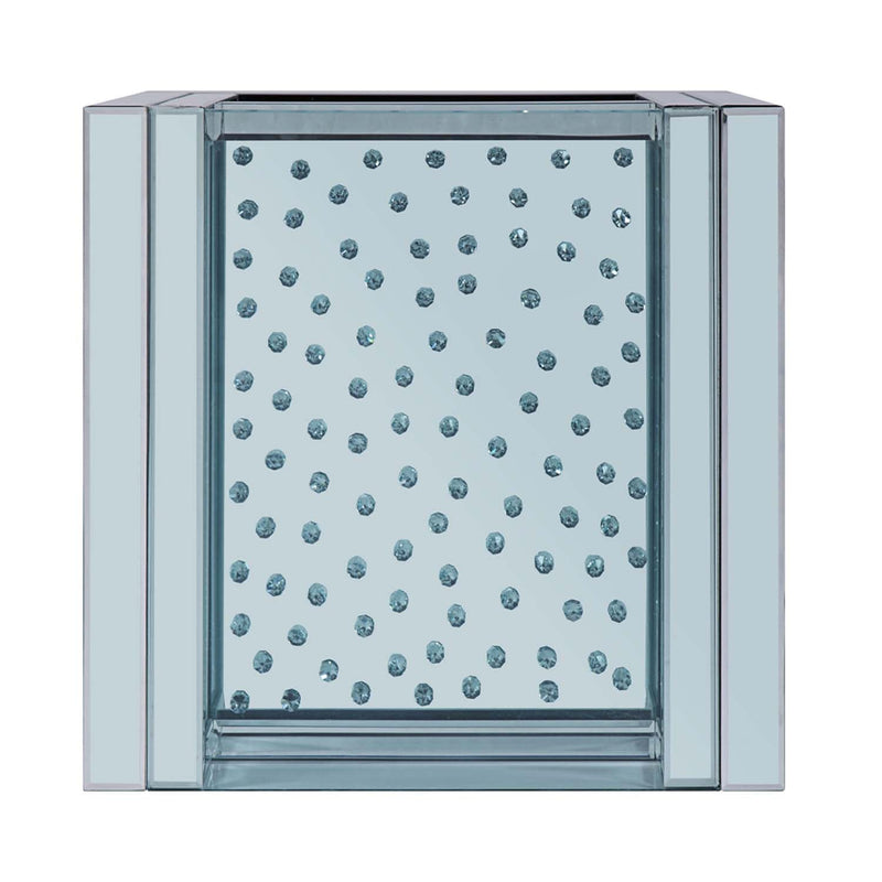 Nysa End Table, Mirrored & Faux Crystals Acme