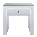 Noralie End Table, Mirrored & Faux Diamonds Acme