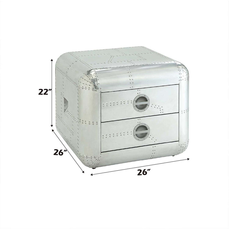 Brancaster End Table, Aluminum Acme