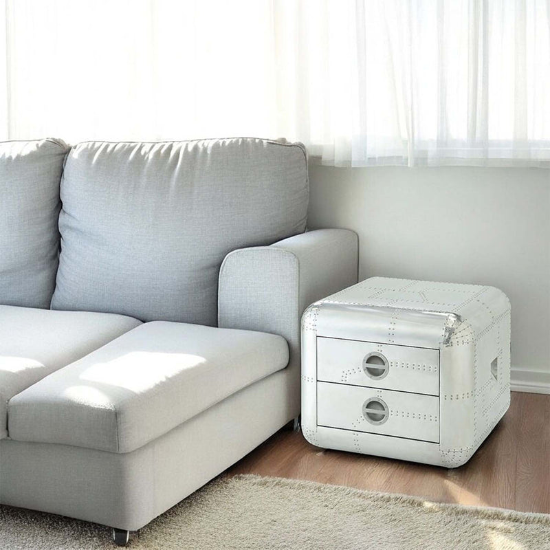 Brancaster End Table, Aluminum Acme