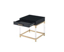 Adiel End Table, Black & Gold Finish Acme