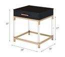Adiel End Table, Black & Gold Finish Acme