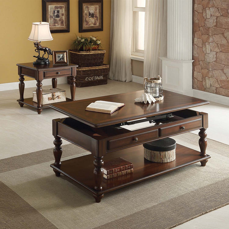 Farrel End Table, Walnut Finish Acme
