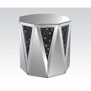Nysa End Table, Mirrored & Faux Crystals Acme