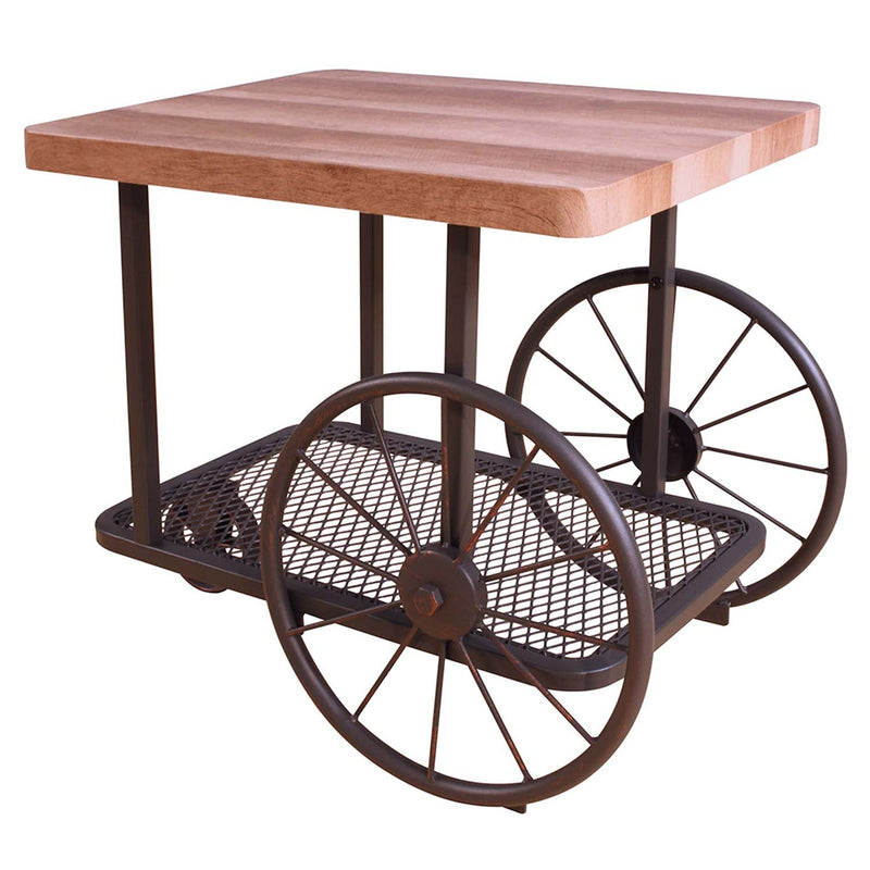Francie End Table, Oak & Antique Gray Finish Acme