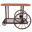 Francie End Table, Oak & Antique Gray Finish Acme