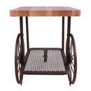 Francie End Table, Oak & Antique Gray Finish Acme