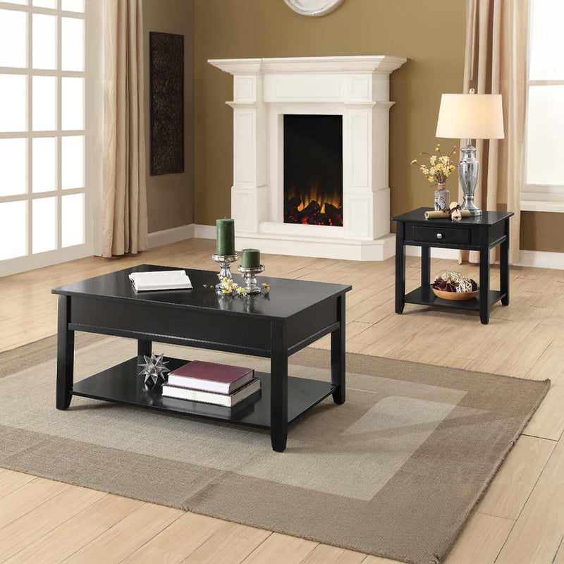 Malachi End Table, Black Finish Acme