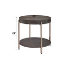 Weyton End Table, Light Brown & Champagne Acme