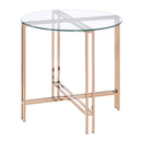 Veises End Table, Champagne Finish Acme