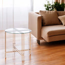 Veises End Table, Champagne Finish Acme