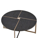 Bromia End Table, Black & Champagne Finish Acme
