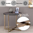 Bromia End Table, Black & Champagne Finish Acme