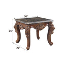 Forsythia End Table, Marble Top & Walnut Finish Acme