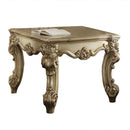 Vendome II End Table, Gold Patina & Bone Finish Acme