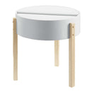Bodfish End Table, White & Natural Finish Acme
