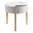 Bodfish End Table, White & Natural Finish Acme