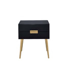 Denvor End Table, Black & Gold Finish Acme