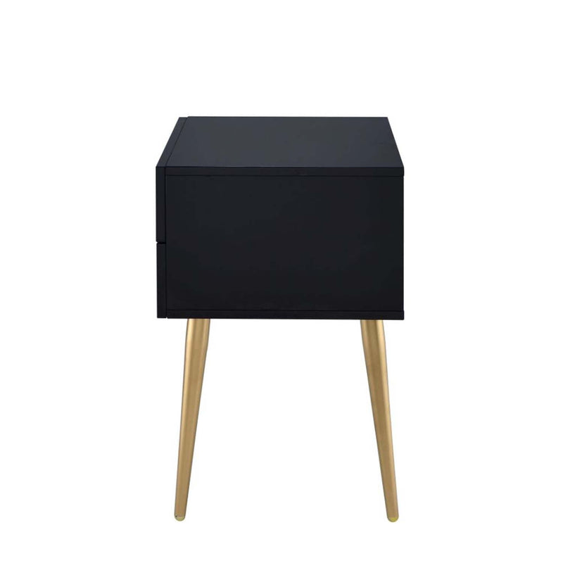 Denvor End Table, Black & Gold Finish Acme