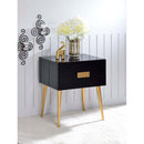 Denvor End Table, Black & Gold Finish Acme