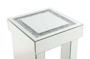 Noralie End Table, Mirrored & Faux Diamonds Acme