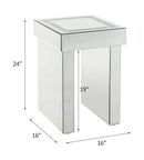 Noralie End Table, Mirrored & Faux Diamonds Acme