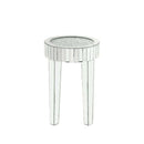 Noralie End Table, Mirrored & Faux Diamonds Acme