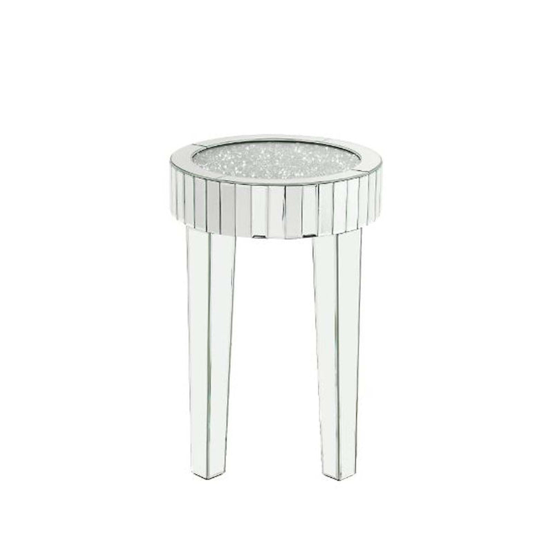 Noralie End Table, Mirrored & Faux Diamonds Acme