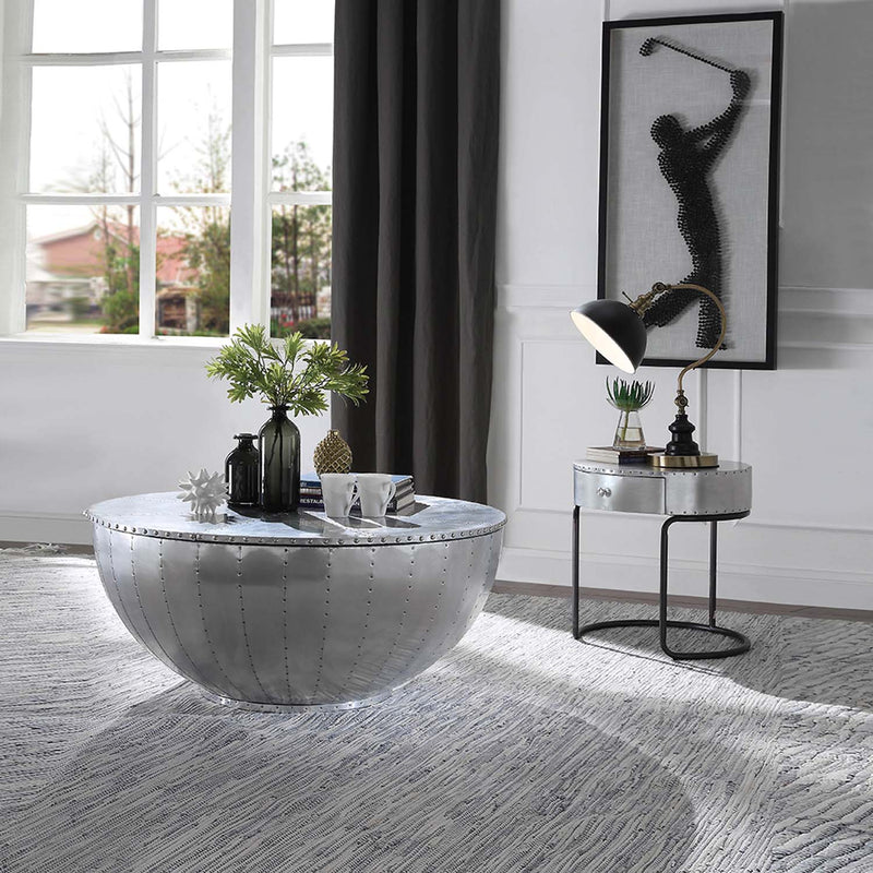 Brancaster End Table, Aluminum Acme