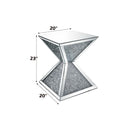 Noralie End Table, Mirrored & Faux Diamonds Acme