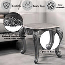 Ariadne End Table, Marble Top & Platinum Finish Acme