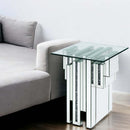 Noralie End Table, Mirrored & Faux Diamonds