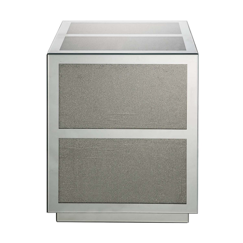 Noralie End Table, Mirrored & Faux Diamonds