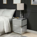 Noralie End Table, Mirrored & Faux Diamonds