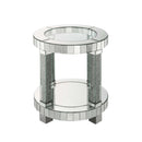 Noralie End Table, Mirrored & Faux Diamonds