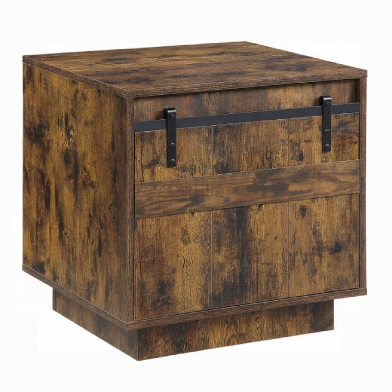 Bellarosa End Table, Rustic Oak Finish