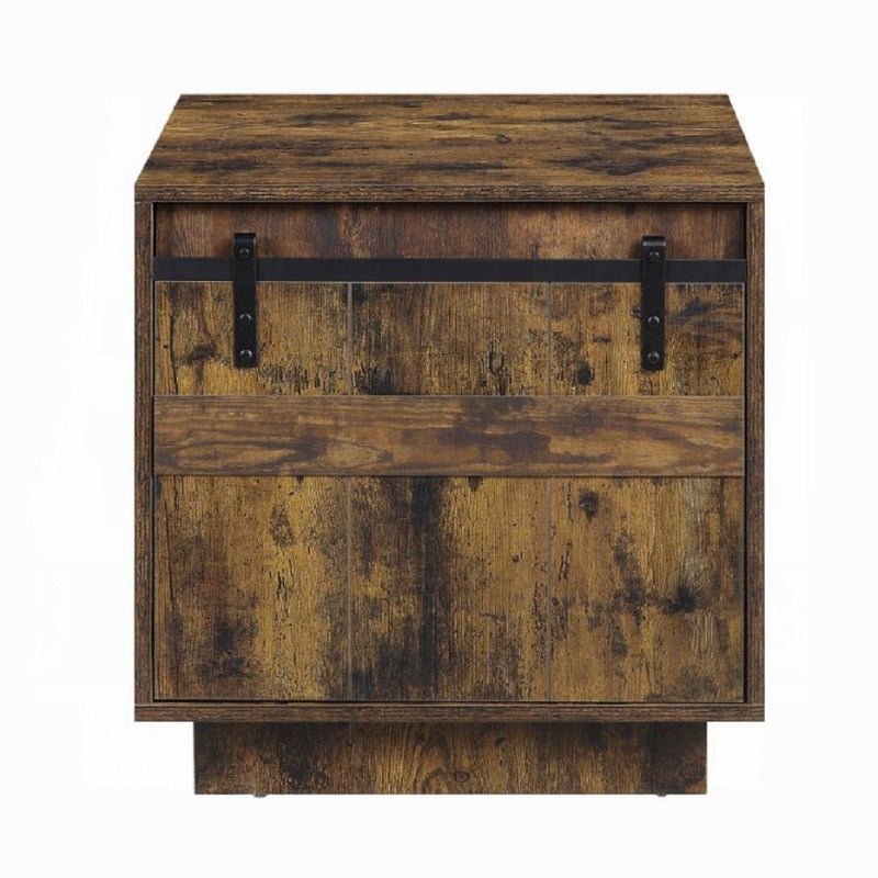 Bellarosa End Table, Rustic Oak Finish