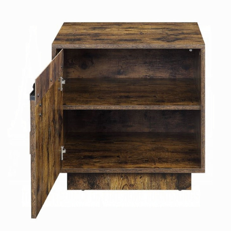 Bellarosa End Table, Rustic Oak Finish