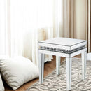 Lotus End Table, Mirrored & Faux Ice Cube Crystals Acme