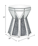 Noralie End Table, Mirrored & Faux Diamonds Acme